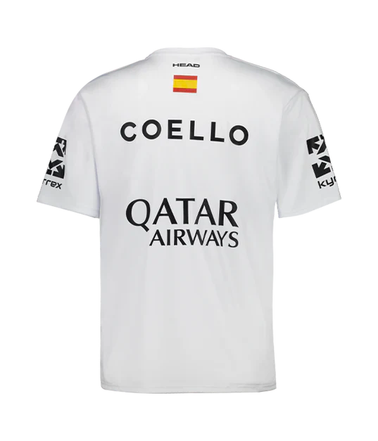 Camiseta Head Arturo Coello 2025 Blanca - MegaPadelStore