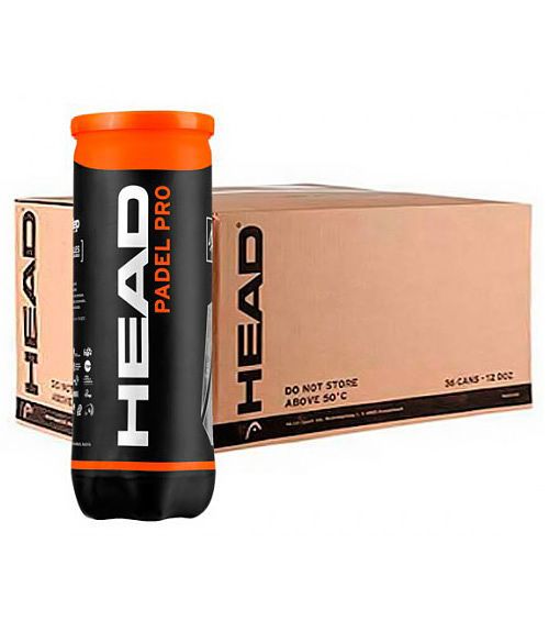 PELOTAS HEAD PRO - CAJÓN PACK 24 BOTES DE 3 BOLAS - MegaPadelStore