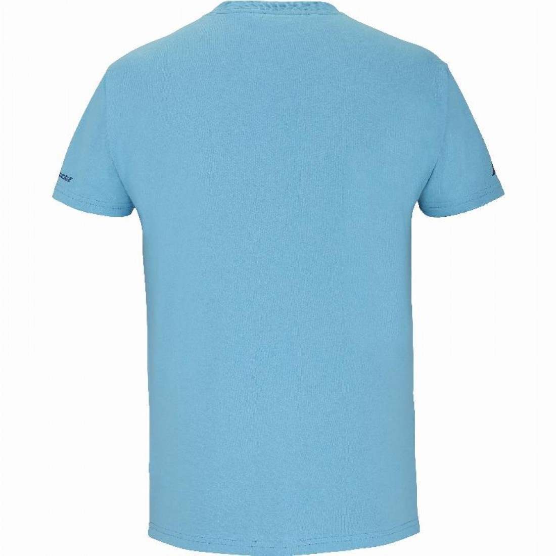 Camiseta Babolat Juan Lebron Algodon Azul Cian - MegaPadelStore