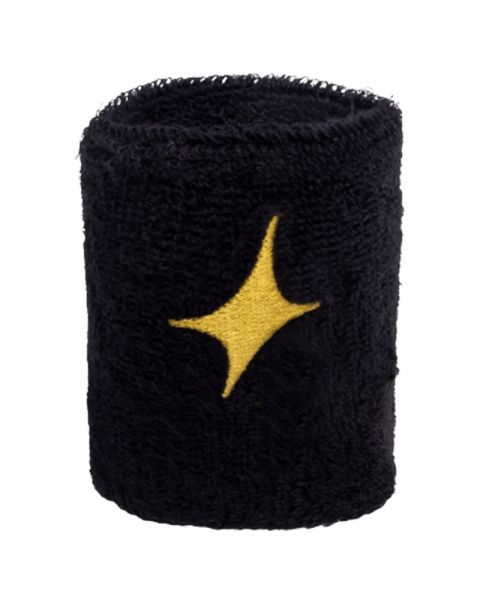 MUÑEQUERA STARVIE NEGRA STAR DORADA - MegaPadelStore