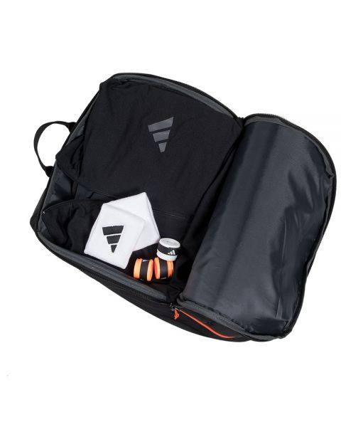 MOCHILA ADIDAS PROTOUR 3.3 NARANJA Y NEGRO - MegaPadelStore