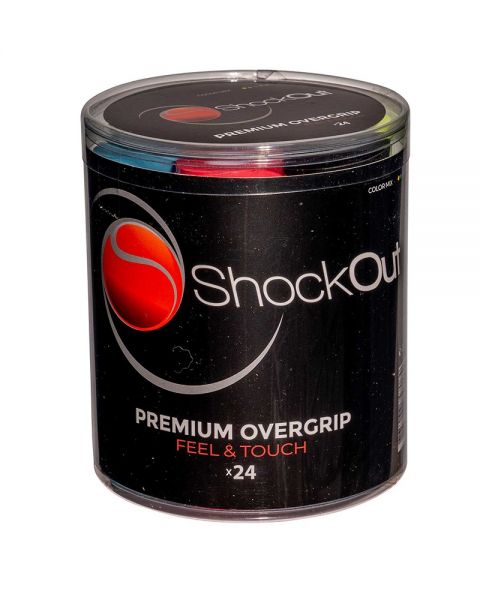 TAMBOR SHOCKOUT X24 OVERGRIPS PREMIUM MULTICOLOR LISO - MegaPadelStore