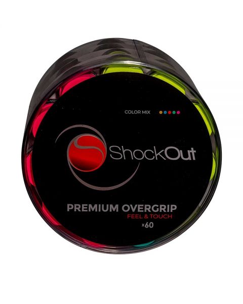 TAMBOR SHOCKOUT X60 OVERGRIPS LISOS PREMIUM MULTICOLOR - MegaPadelStore