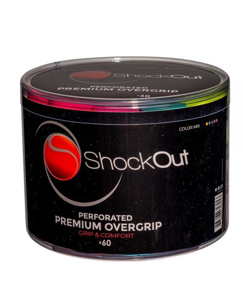 TAMBOR SHOCKOUT X60 OVERGRIPS PREMIUM MULTICOLOR PERFORADO - MegaPadelStore