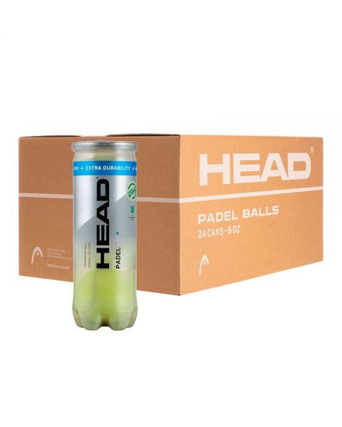 CAJON DE 24 BOTES DE 3 BOLAS HEAD PADEL PRO + - MegaPadelStore